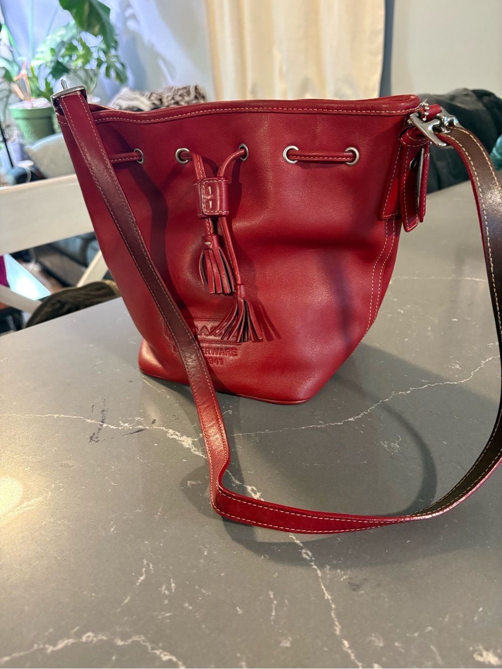 Coach Red vintage Leather Shoulder Bag